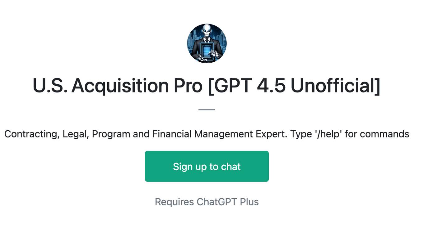 U.S. Acquisition Pro [GPT 4.5 Unofficial] Screenshot