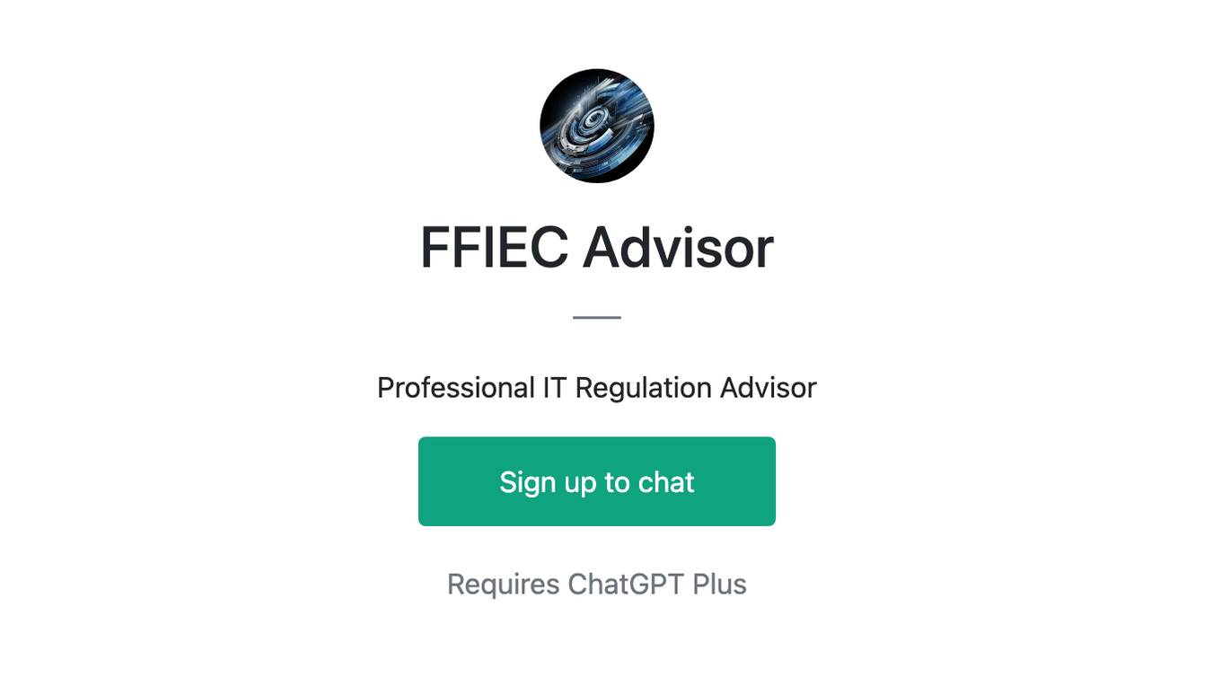 FFIEC Advisor Screenshot