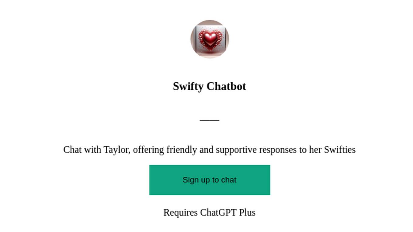 Swifty Chatbot Screenshot