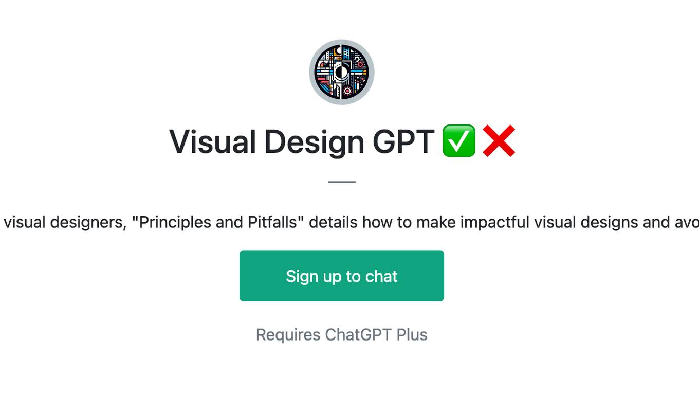 Visual Design GPT ✅  ❌ Screenshot