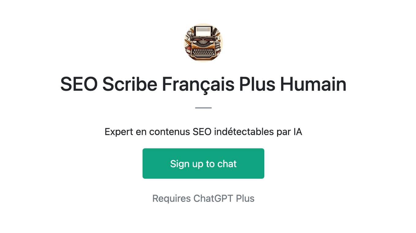 SEO Scribe Français Plus Humain Screenshot