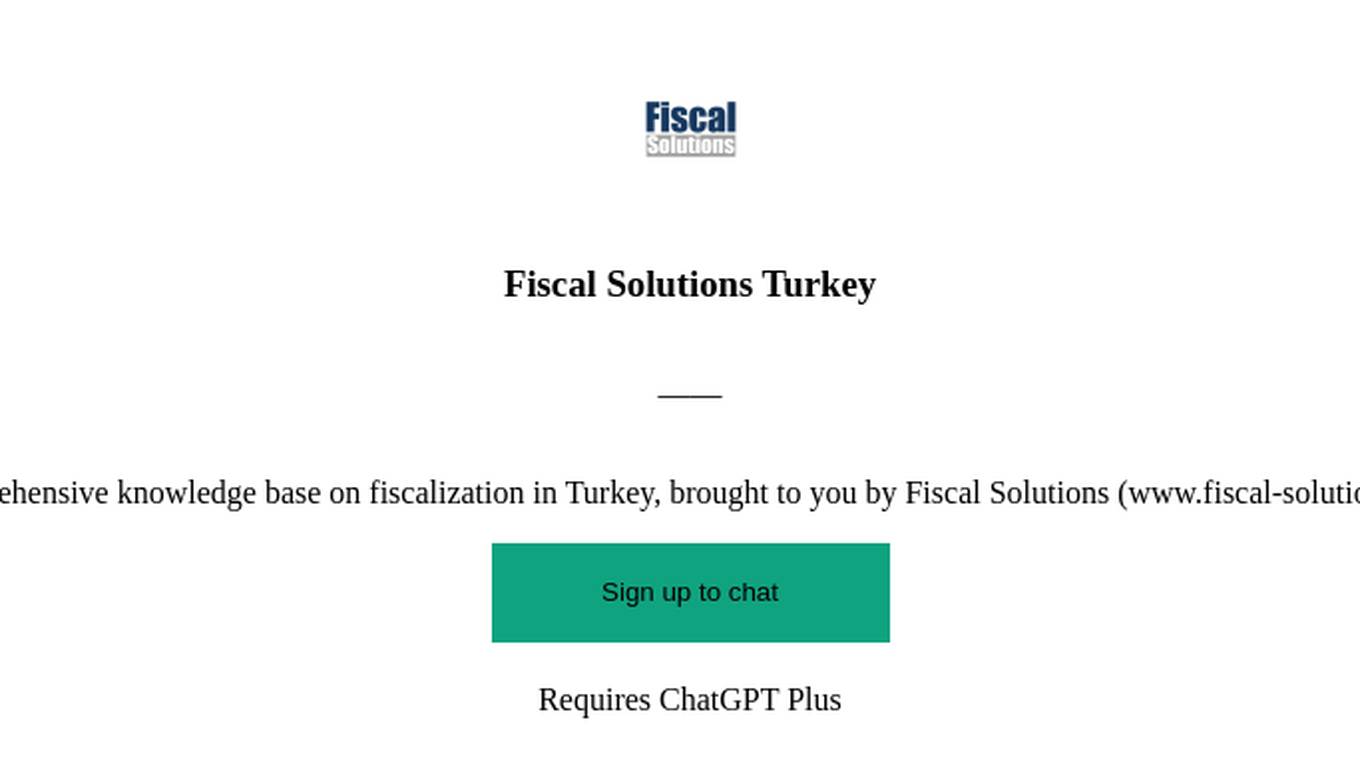 Fiscal Solutions Turkey Screenshot