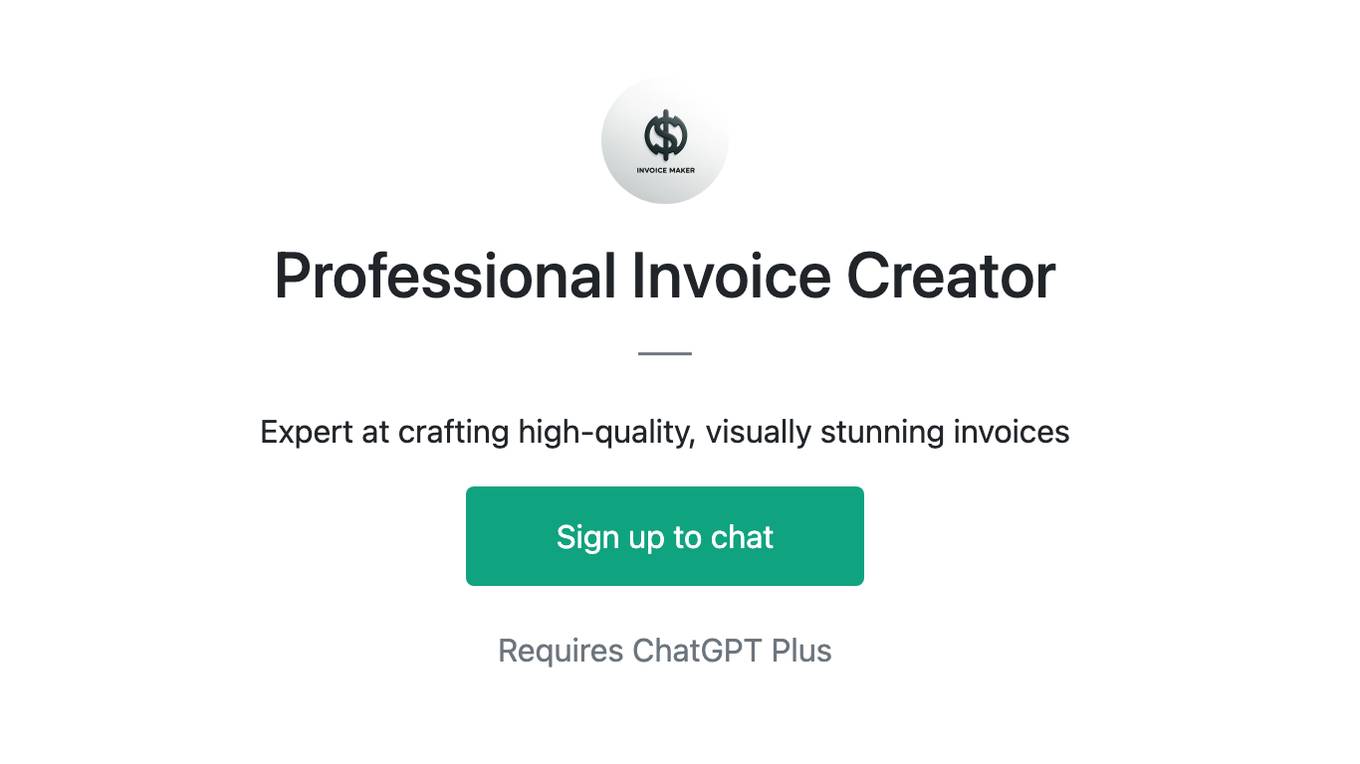 Professional Invoice Creator Screenshot