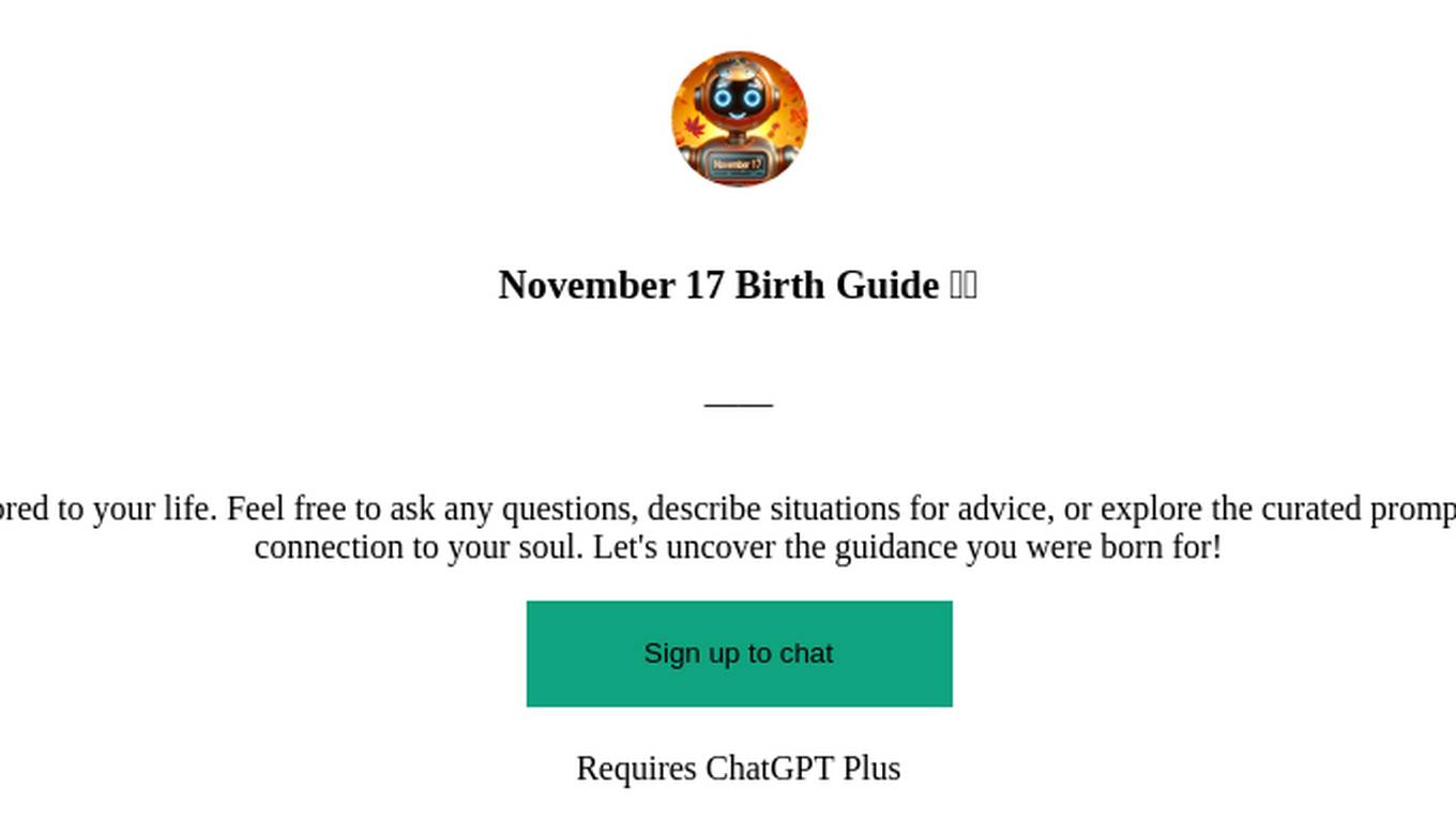 November 17 Birth Guide 🔮⭐️ Screenshot