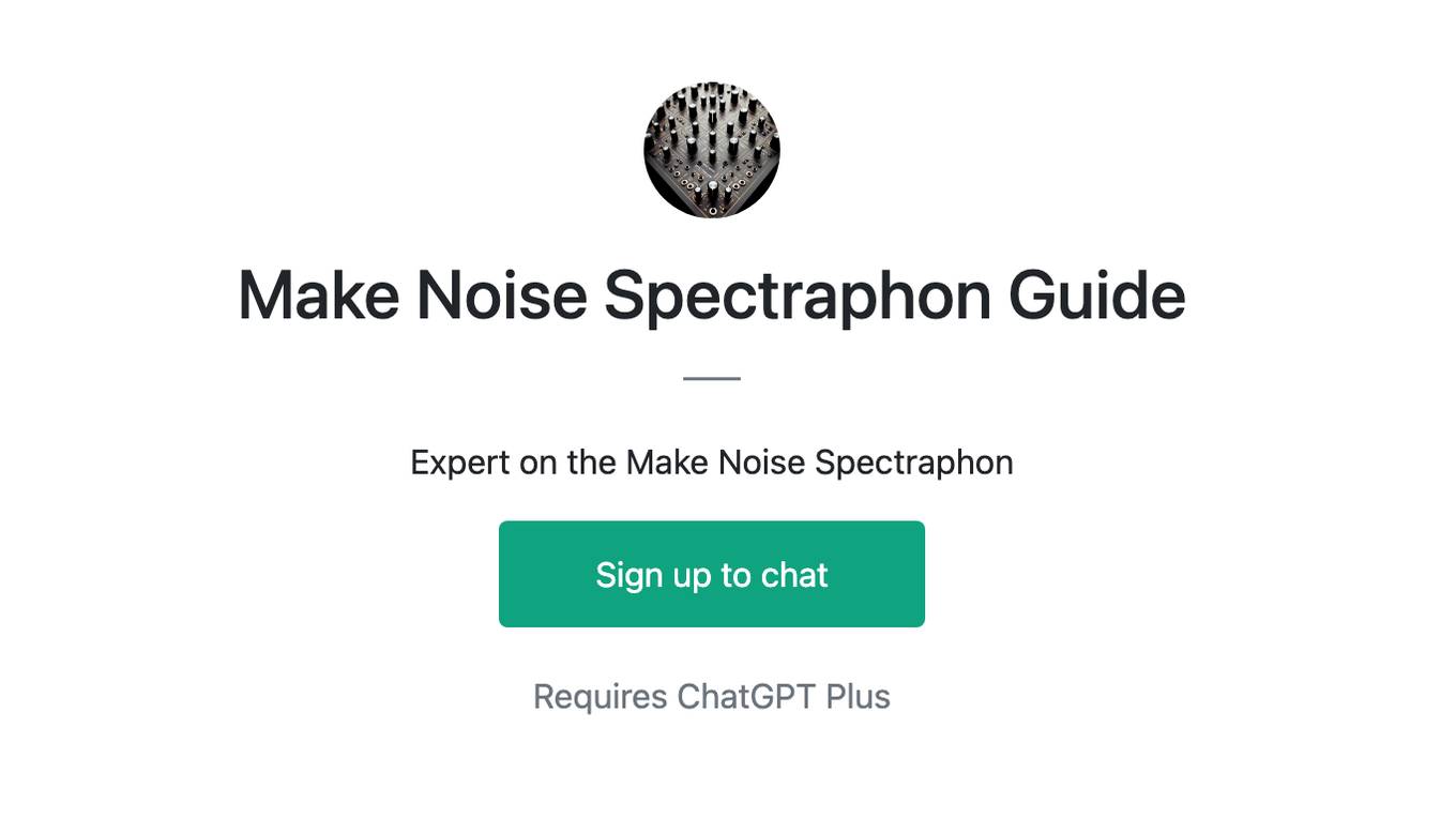 Make Noise Spectraphon Guide Screenshot