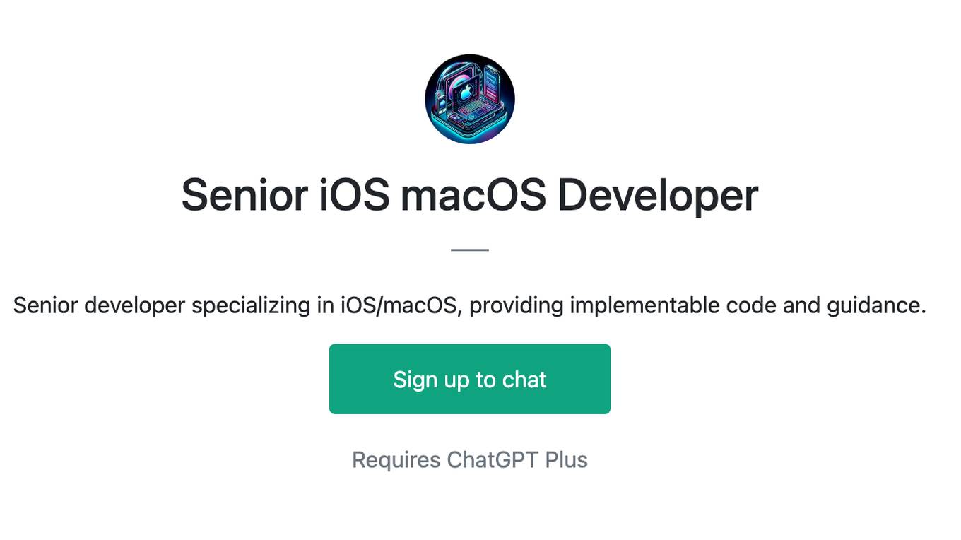 Senior iOS macOS Developer Screenshot