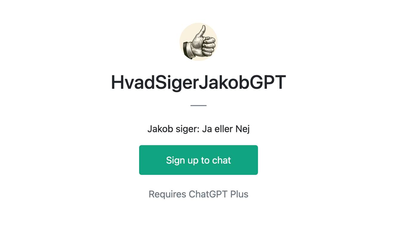 HvadSigerJakobGPT Screenshot