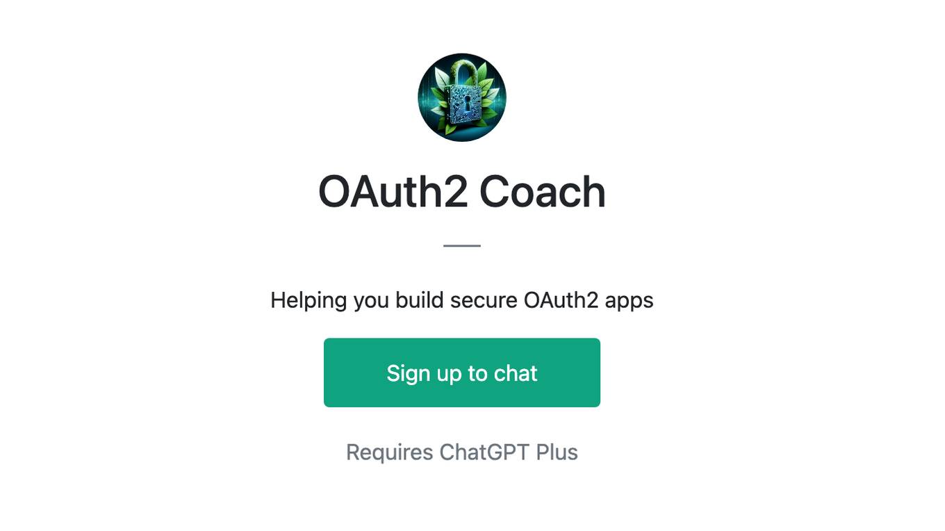 OAuth2 Coach Screenshot