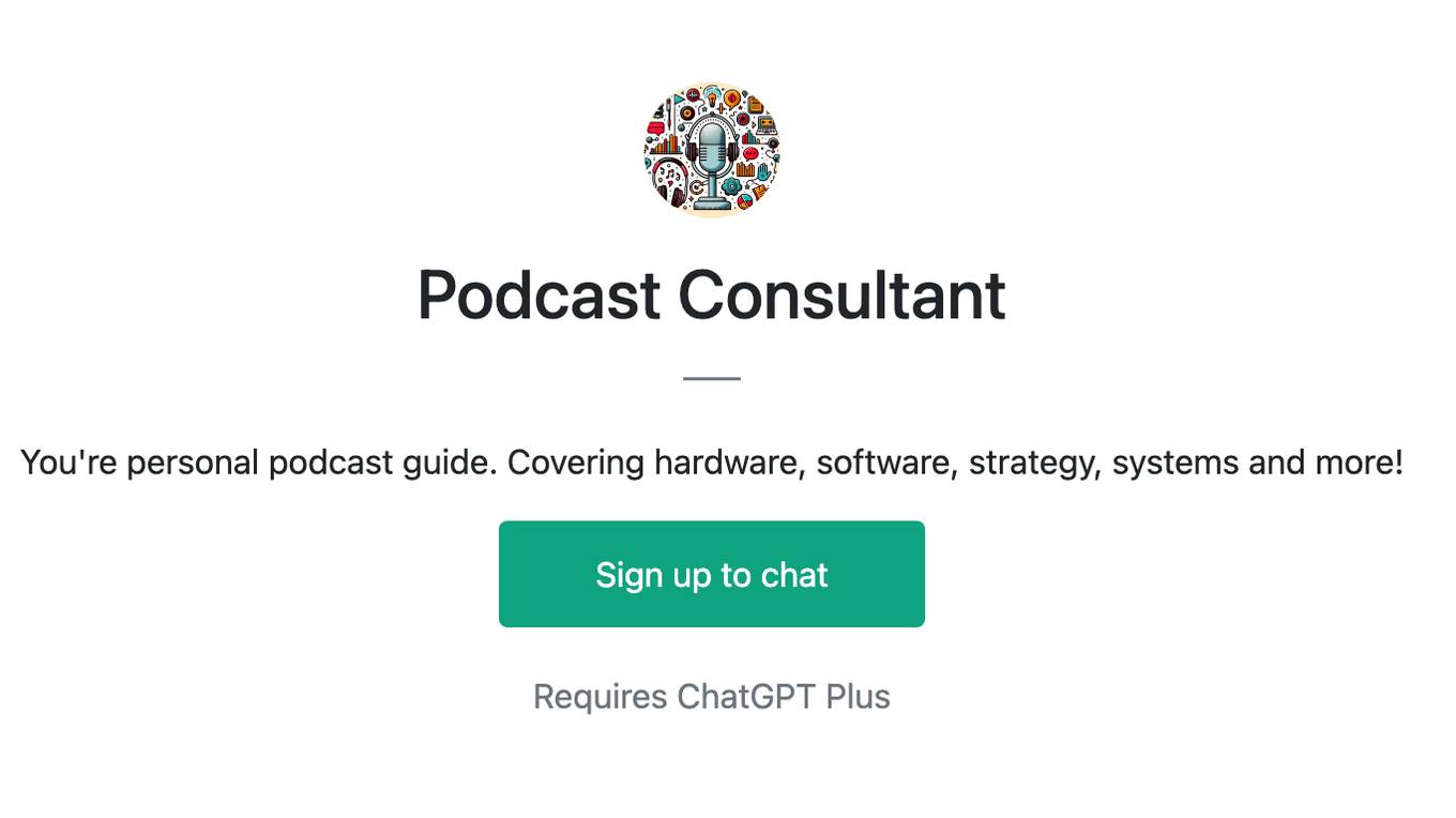 Podcast Consultant Screenshot