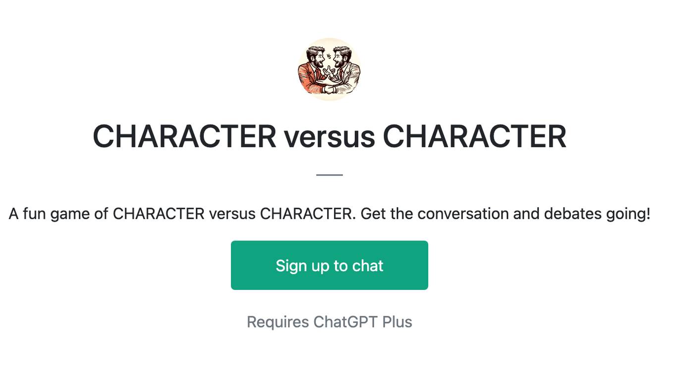 CHARACTER versus CHARACTER Screenshot