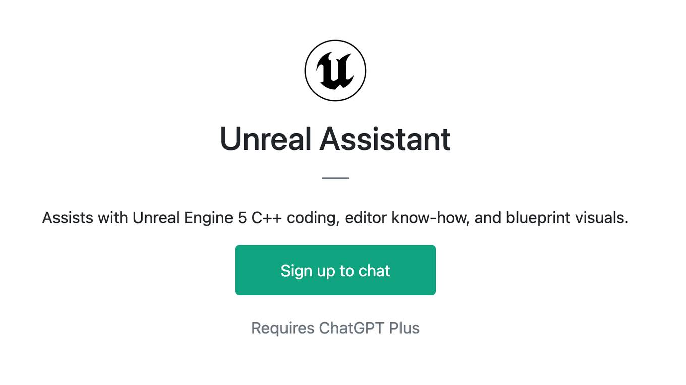 Unreal Assistant Screenshot