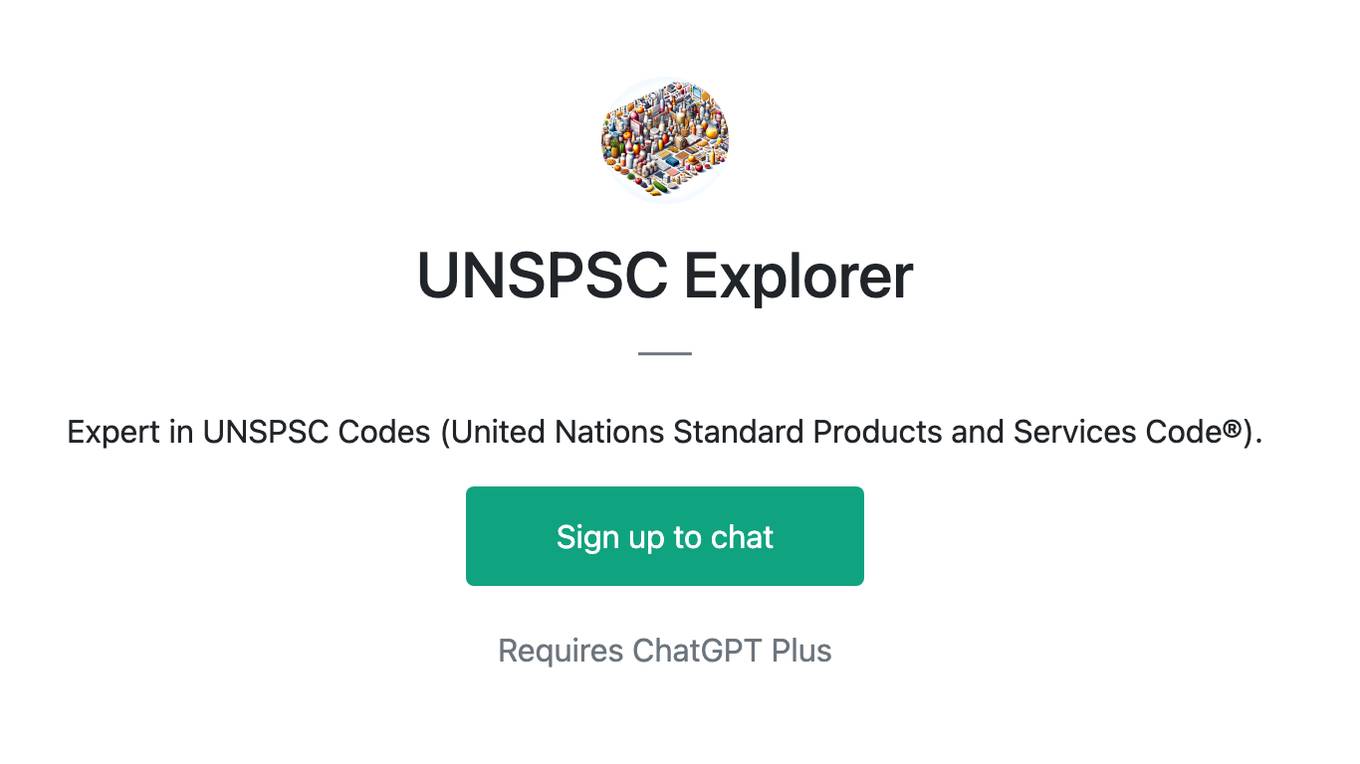 UNSPSC Explorer Screenshot