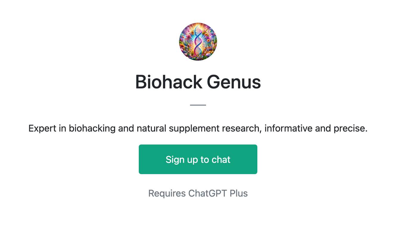 Biohack Genus Screenshot