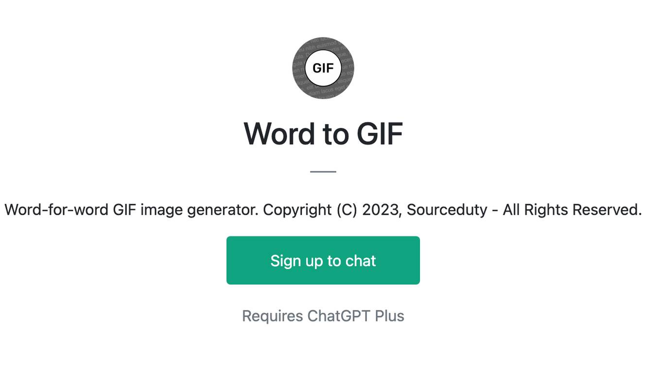 Word to GIF Screenshot