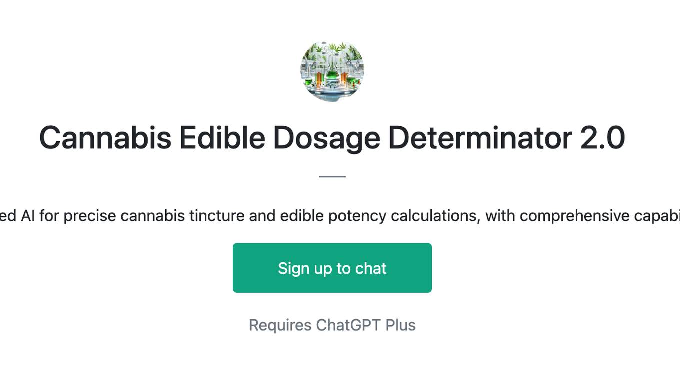 Cannabis Edible Dosage Determinator 2.0 Screenshot