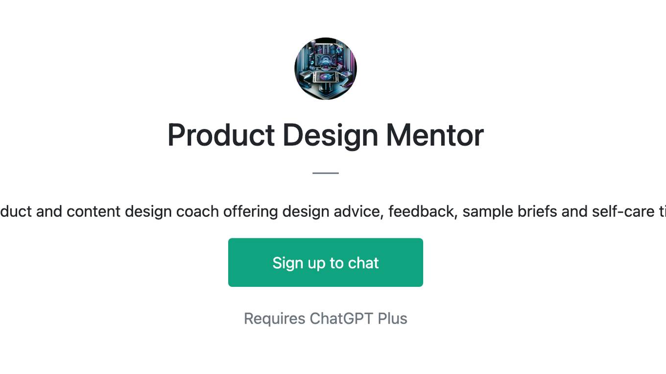 Product Design Mentor Screenshot