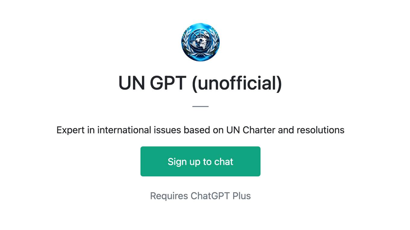 UN GPT (unofficial) Screenshot