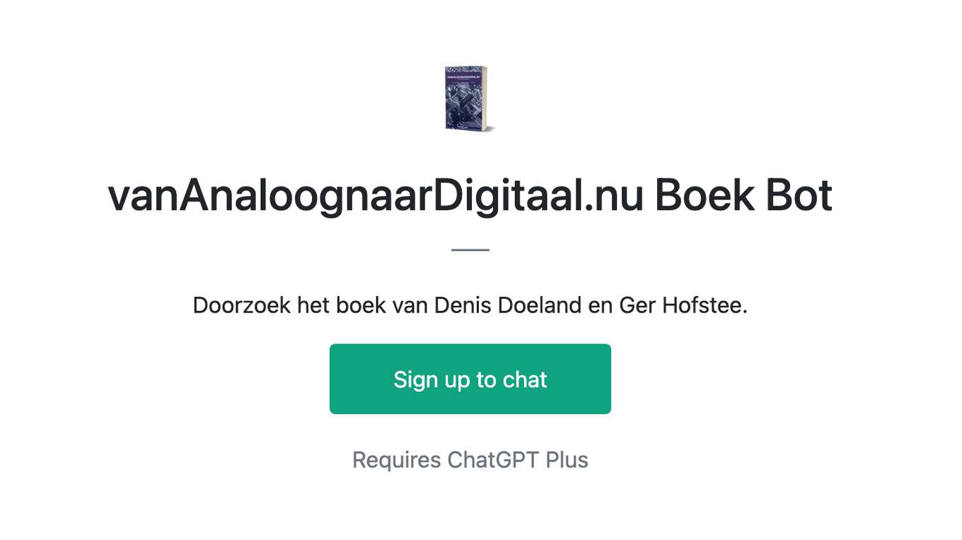 vanAnaloognaarDigitaal.nu Boek Bot Screenshot