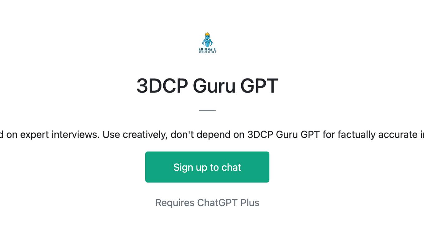 3DCP Guru GPT Screenshot