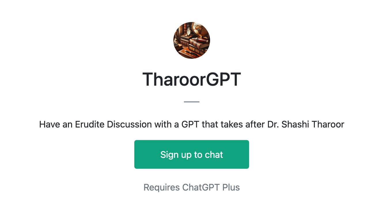 TharoorGPT Screenshot