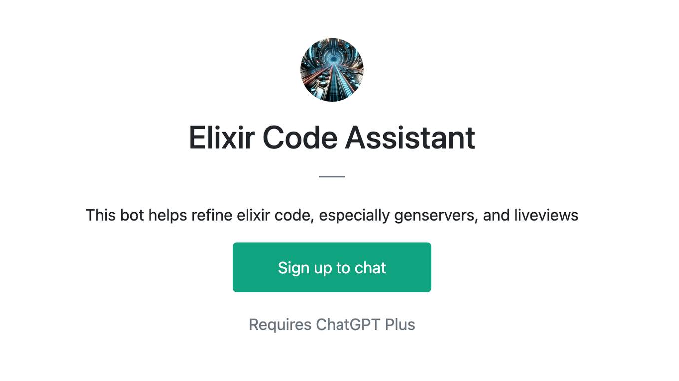 Elixir Code Assistant Screenshot