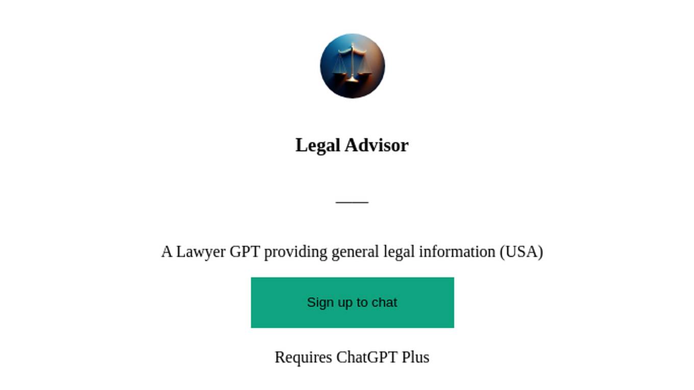 Legal Advisor Screenshot