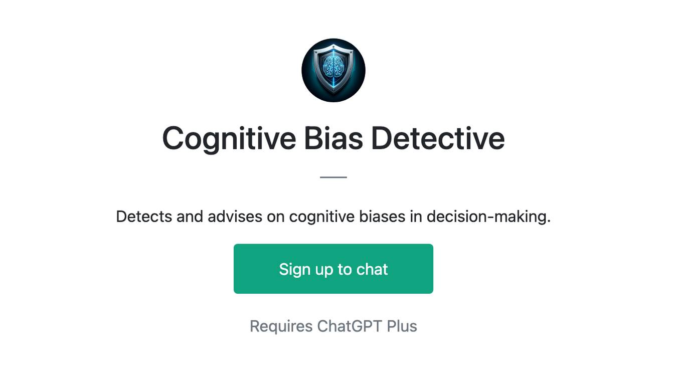 Cognitive Bias Detective Screenshot