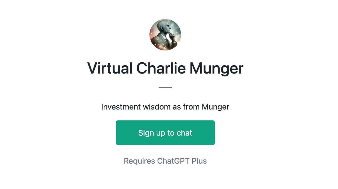 Virtual Charlie Munger Screenshot