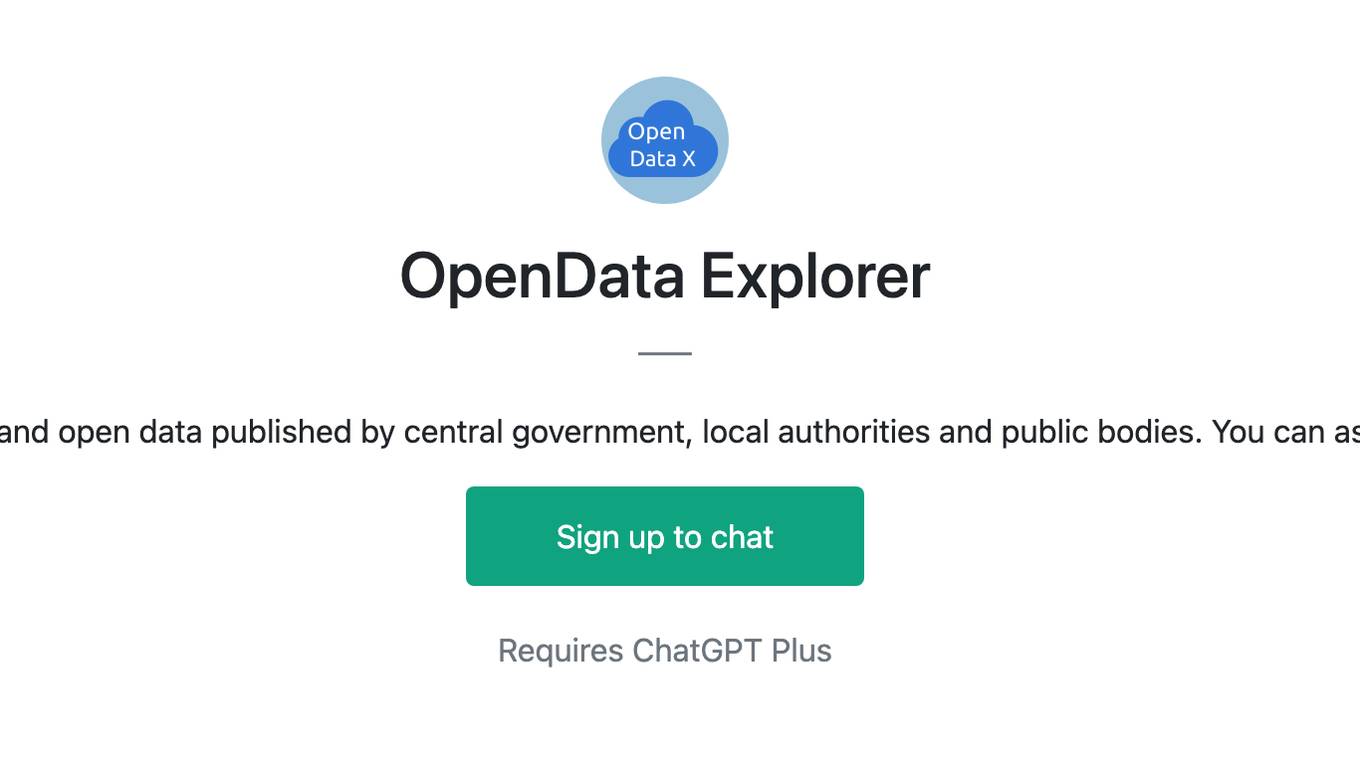 OpenData Explorer Screenshot