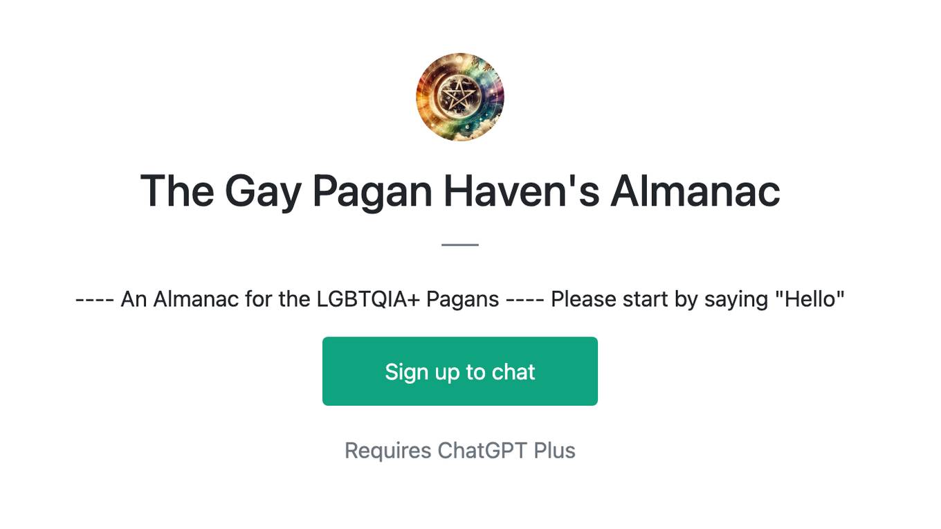 The Gay Pagan Haven's Almanac Screenshot