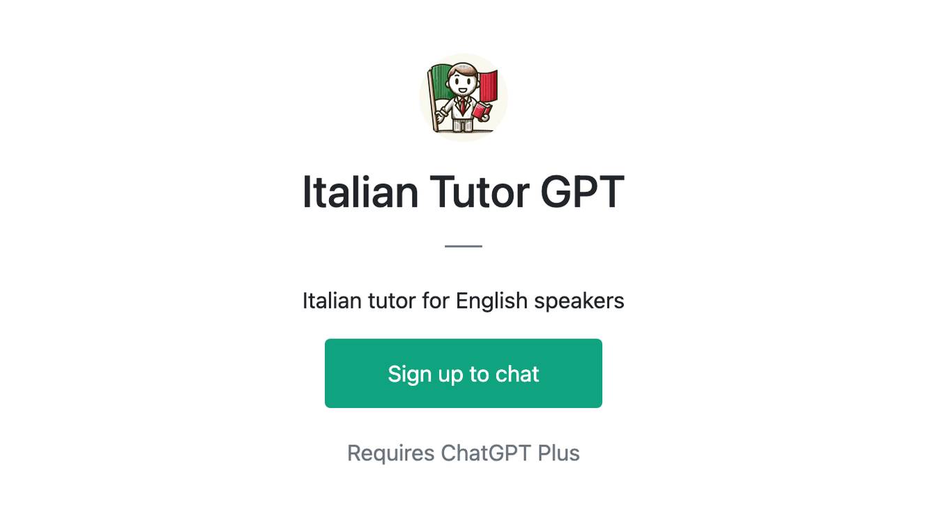 Italian Tutor GPT Screenshot