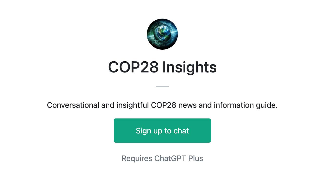 COP28 Insights Screenshot