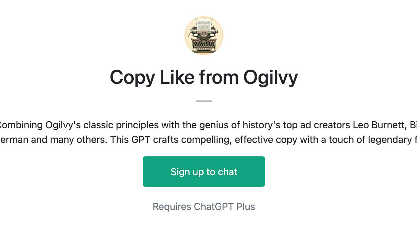 Copy Like from Ogilvy Screenshot