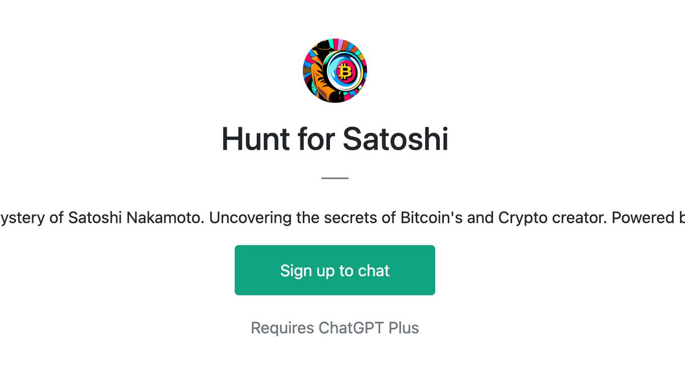 Hunt for Satoshi Screenshot