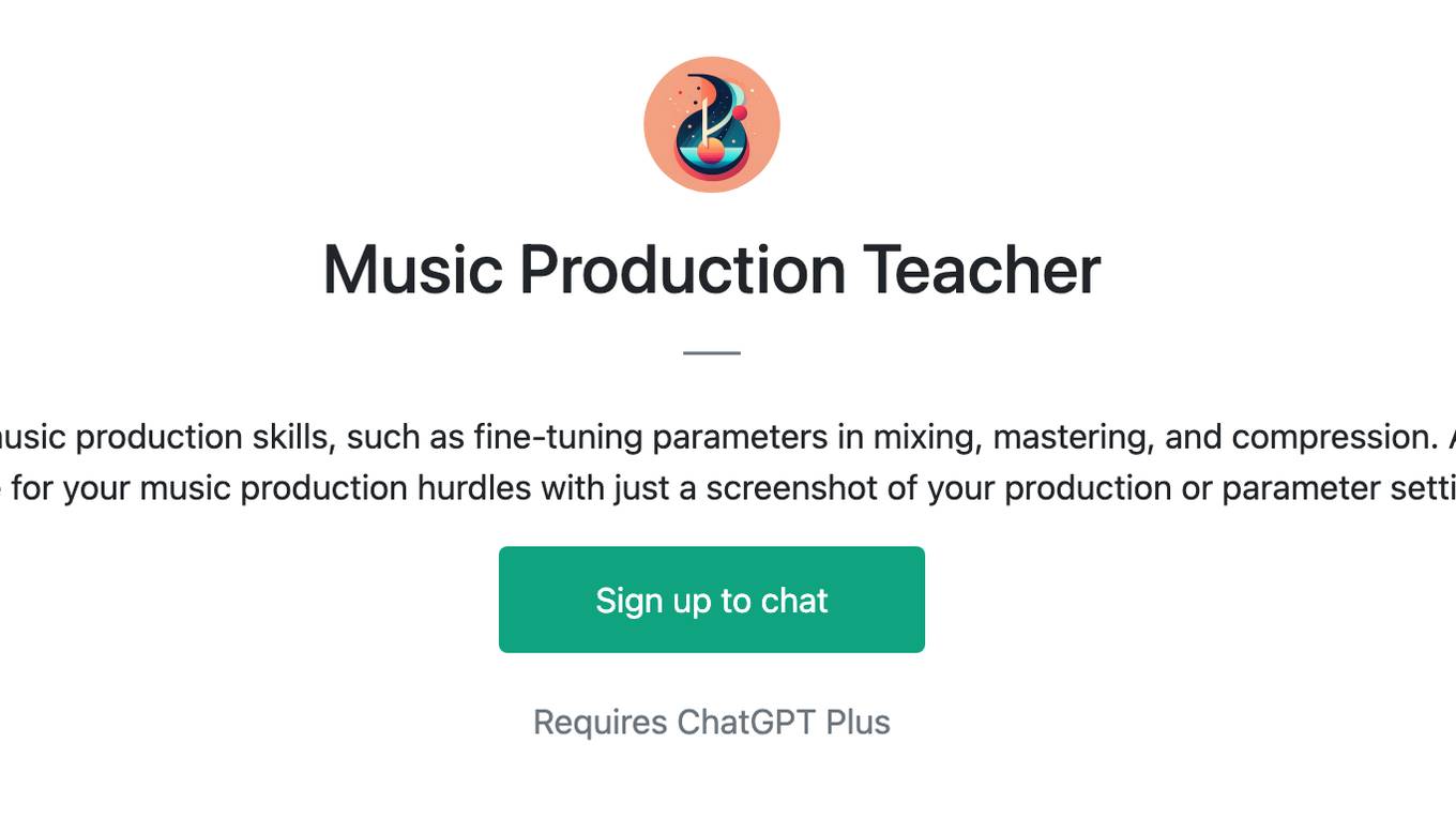 Music Production Teacher Screenshot