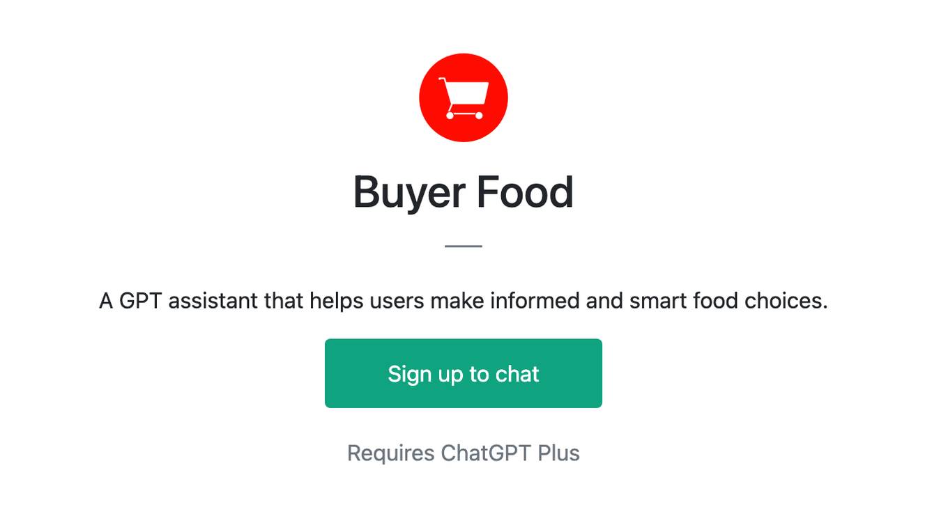 Buyer Food Screenshot