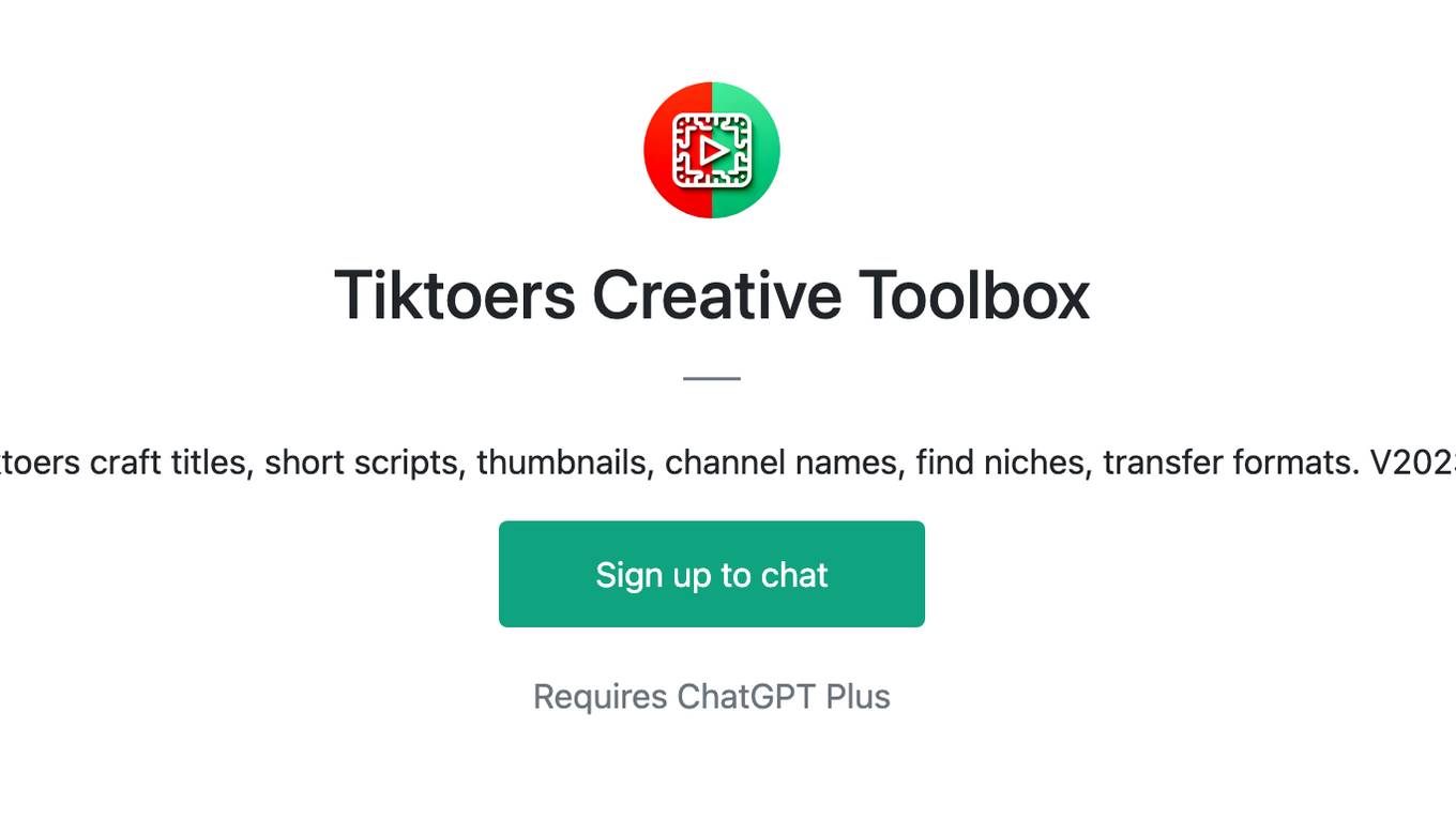 Tiktoers Creative Toolbox Screenshot