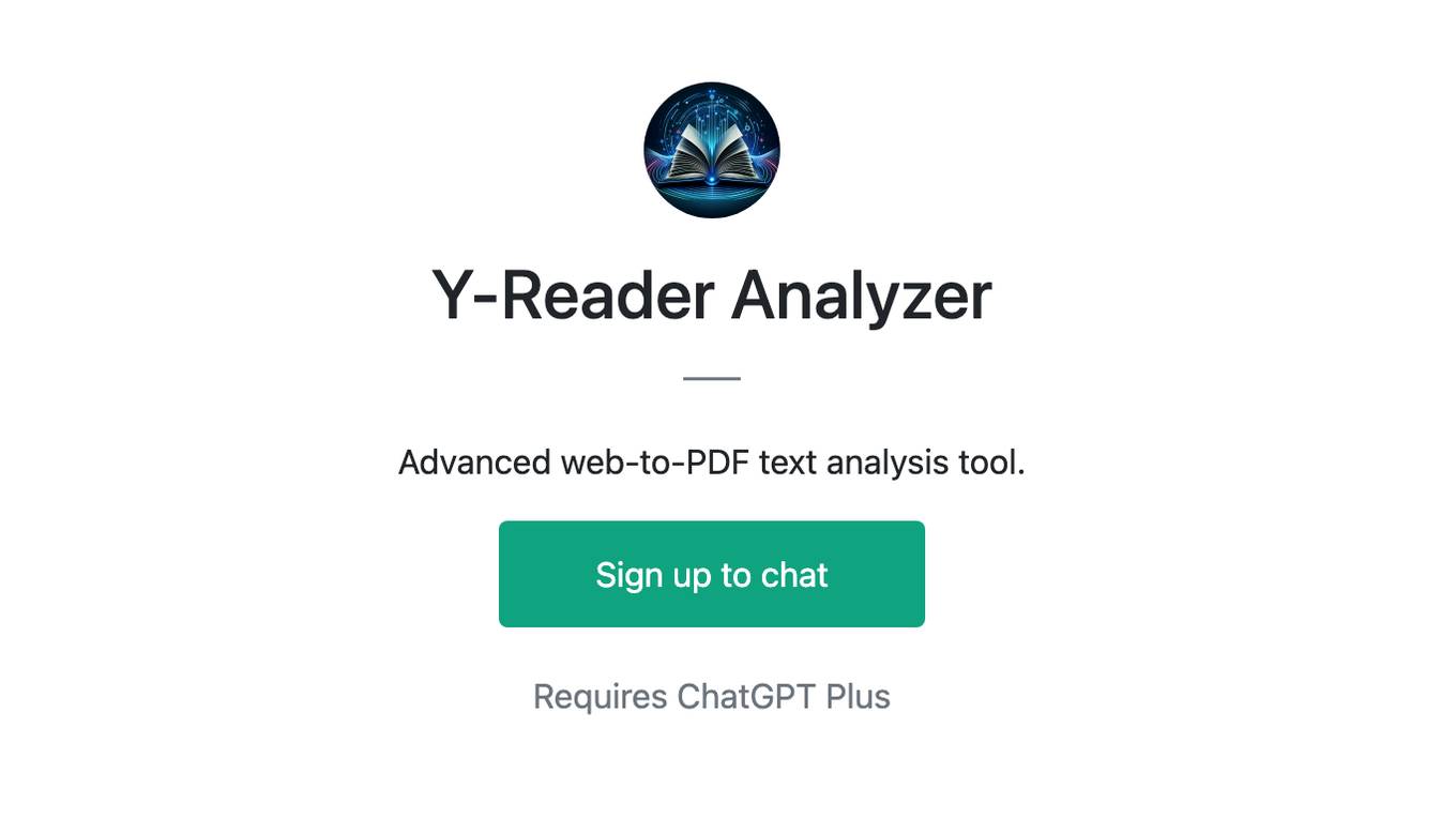 Y-Reader Analyzer Screenshot