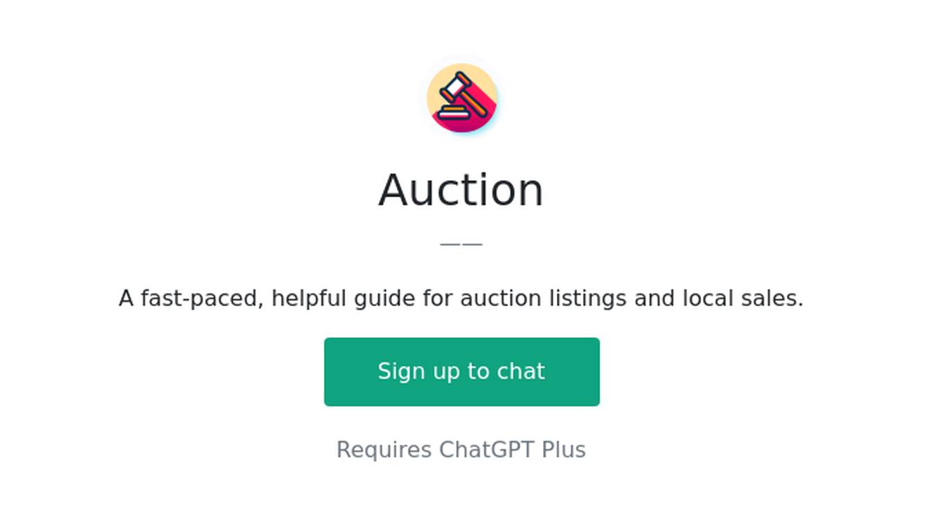 Auction Screenshot