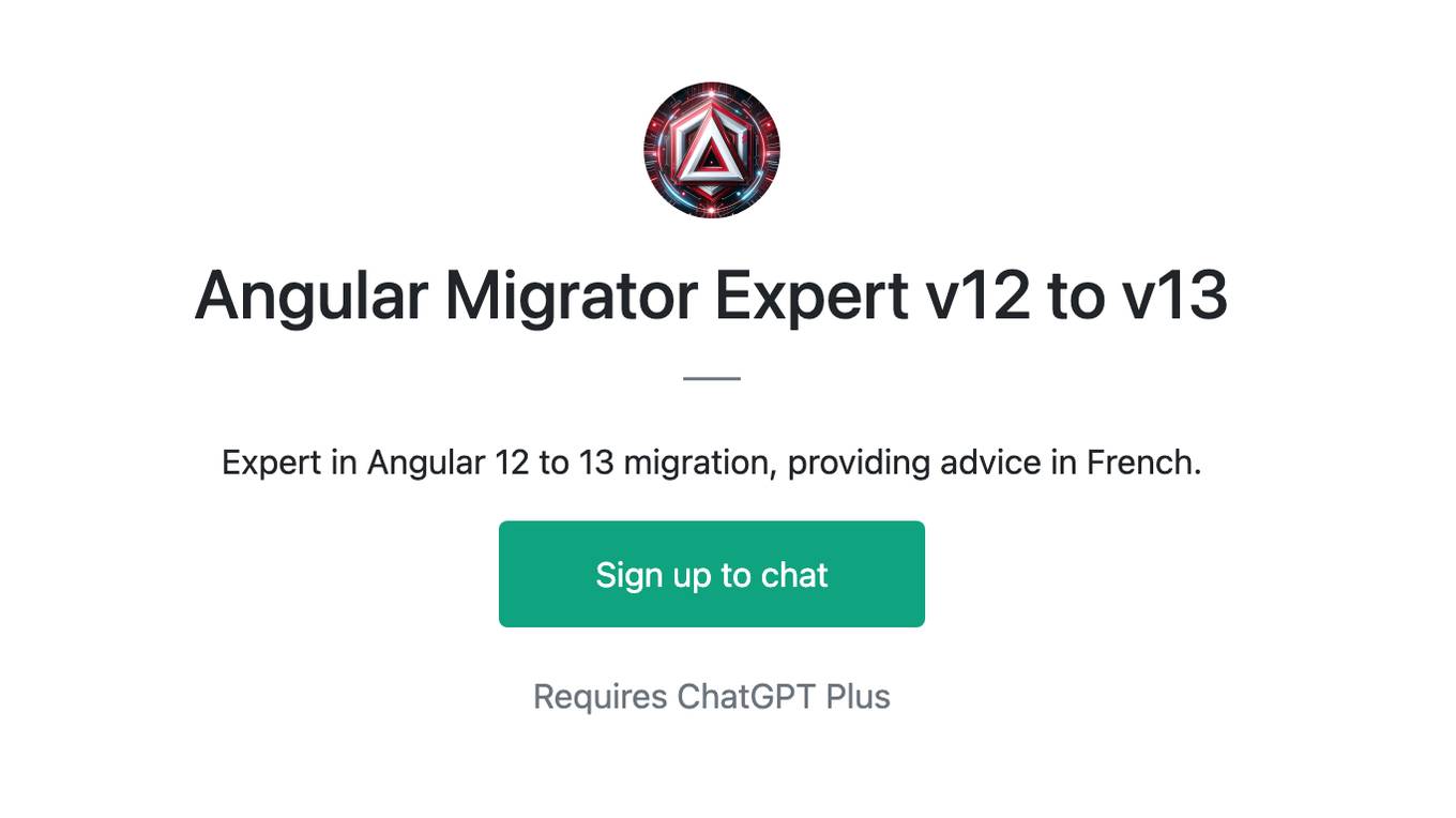 Angular Migrator Expert  v12 to v13 Screenshot