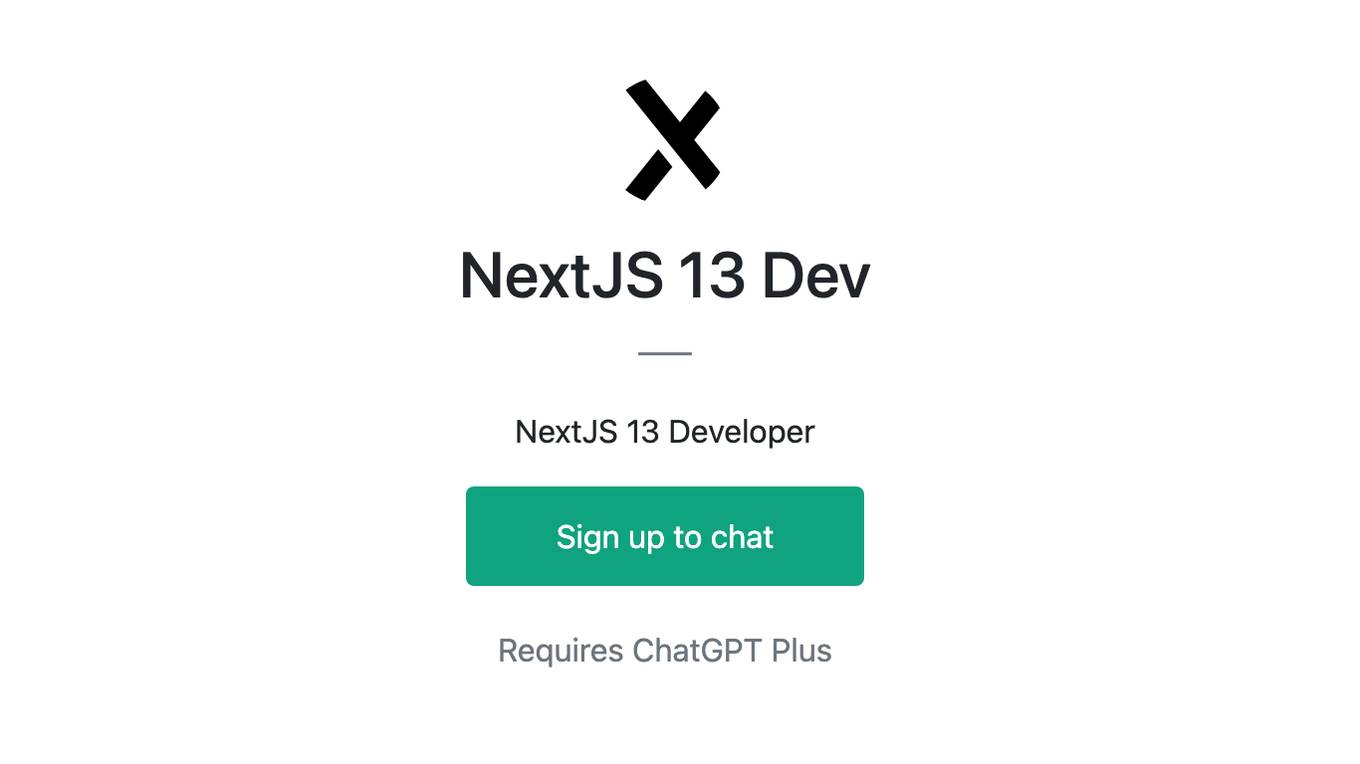 NextJS 13 Dev Screenshot