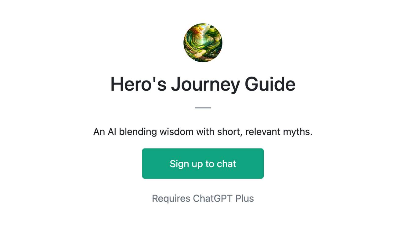 Hero's Journey Guide Screenshot