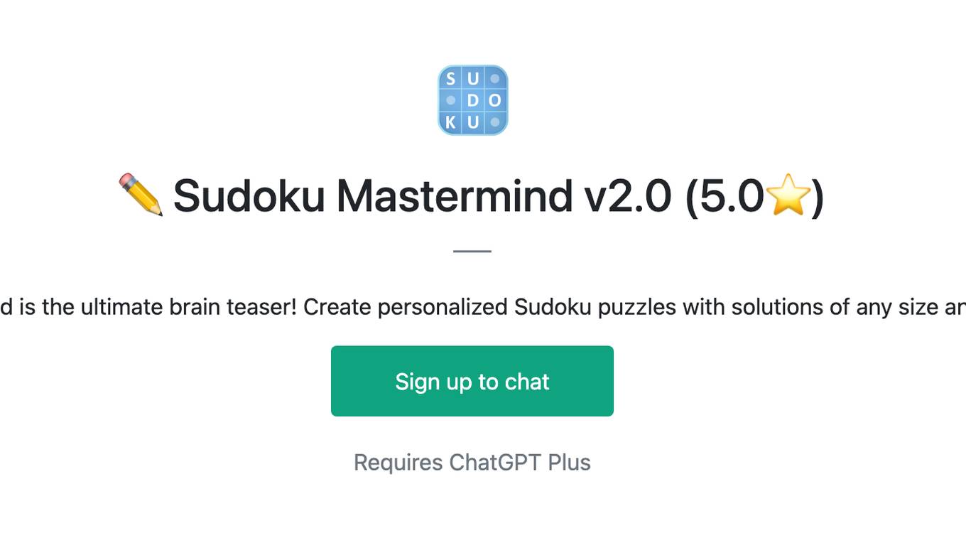 ✏️ Sudoku Mastermind v2.0 (5.0⭐) Screenshot