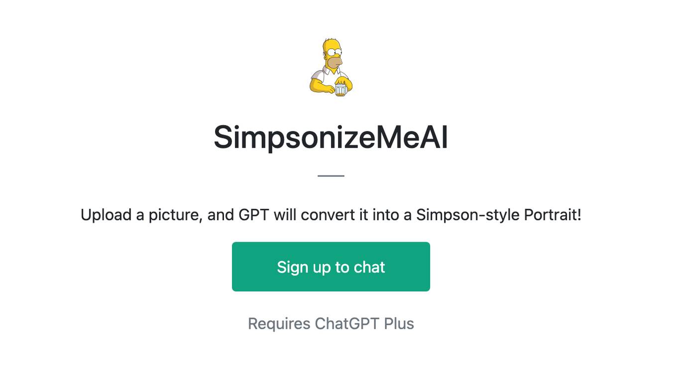 SimpsonizeMeAI Screenshot