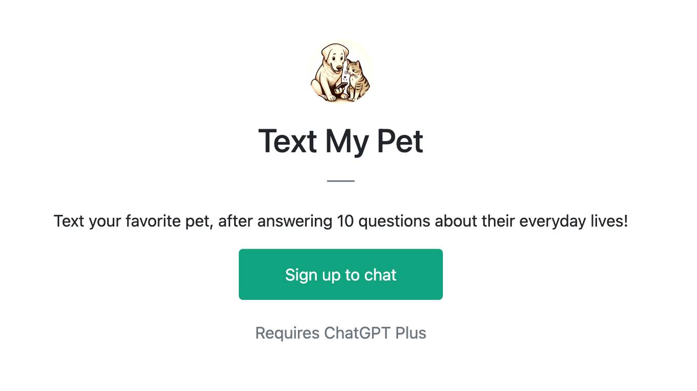 Text My Pet Screenshot