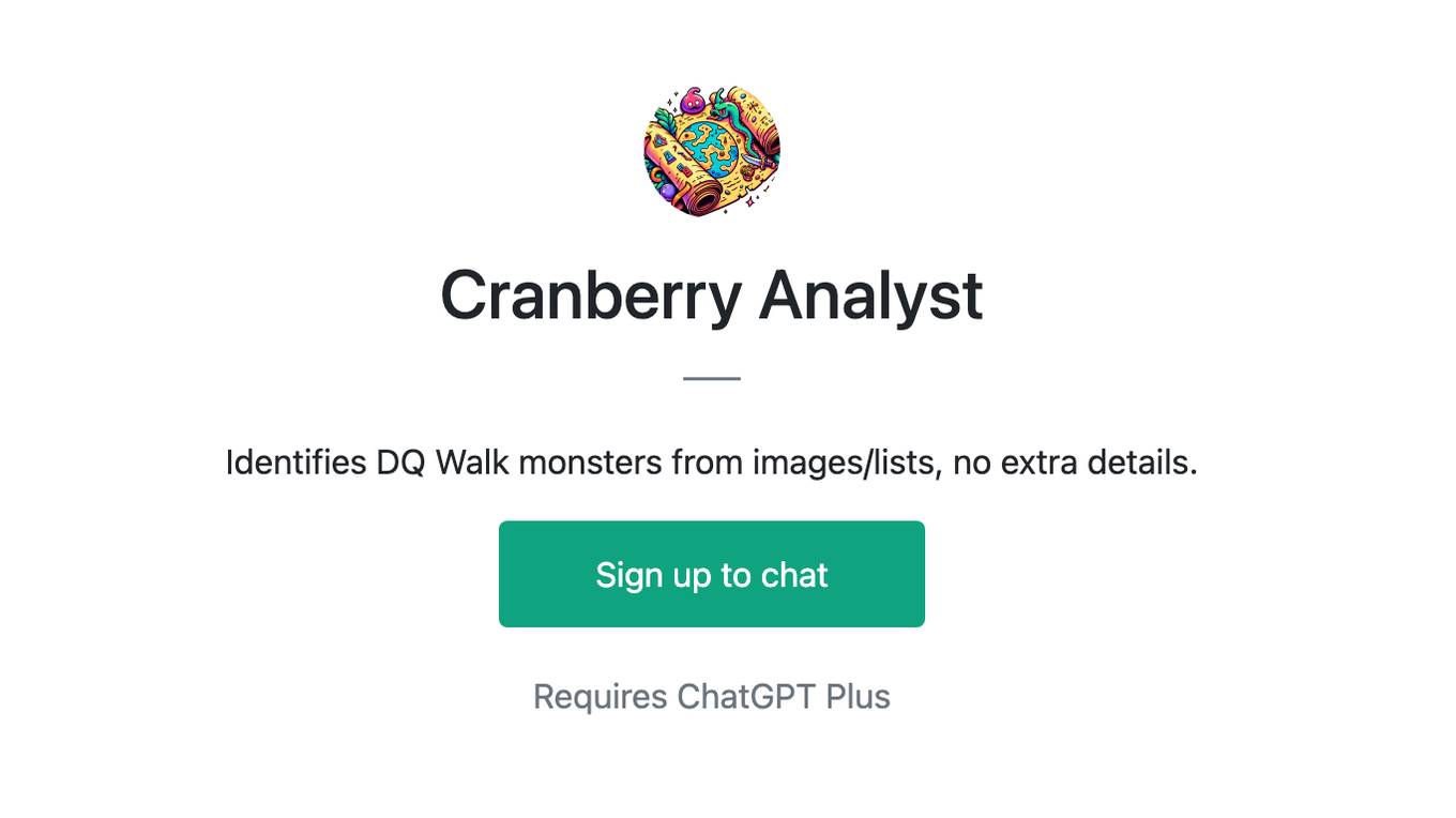 Cranberry Analyst Screenshot