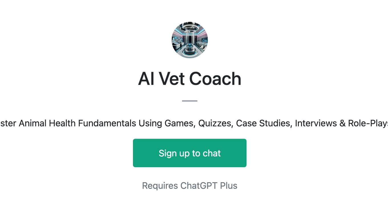 AI Vet Coach Screenshot