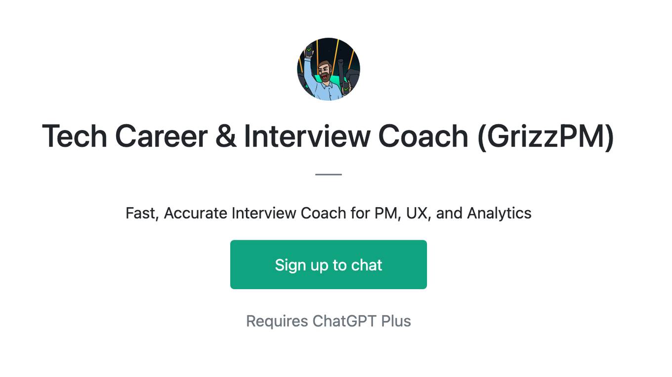 Tech Career & Interview Coach (GrizzPM) Screenshot