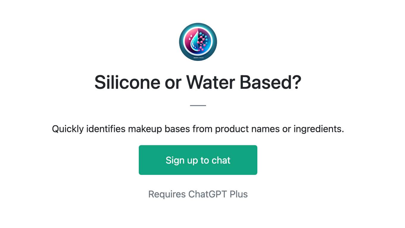 Silicone or Water Based? Screenshot