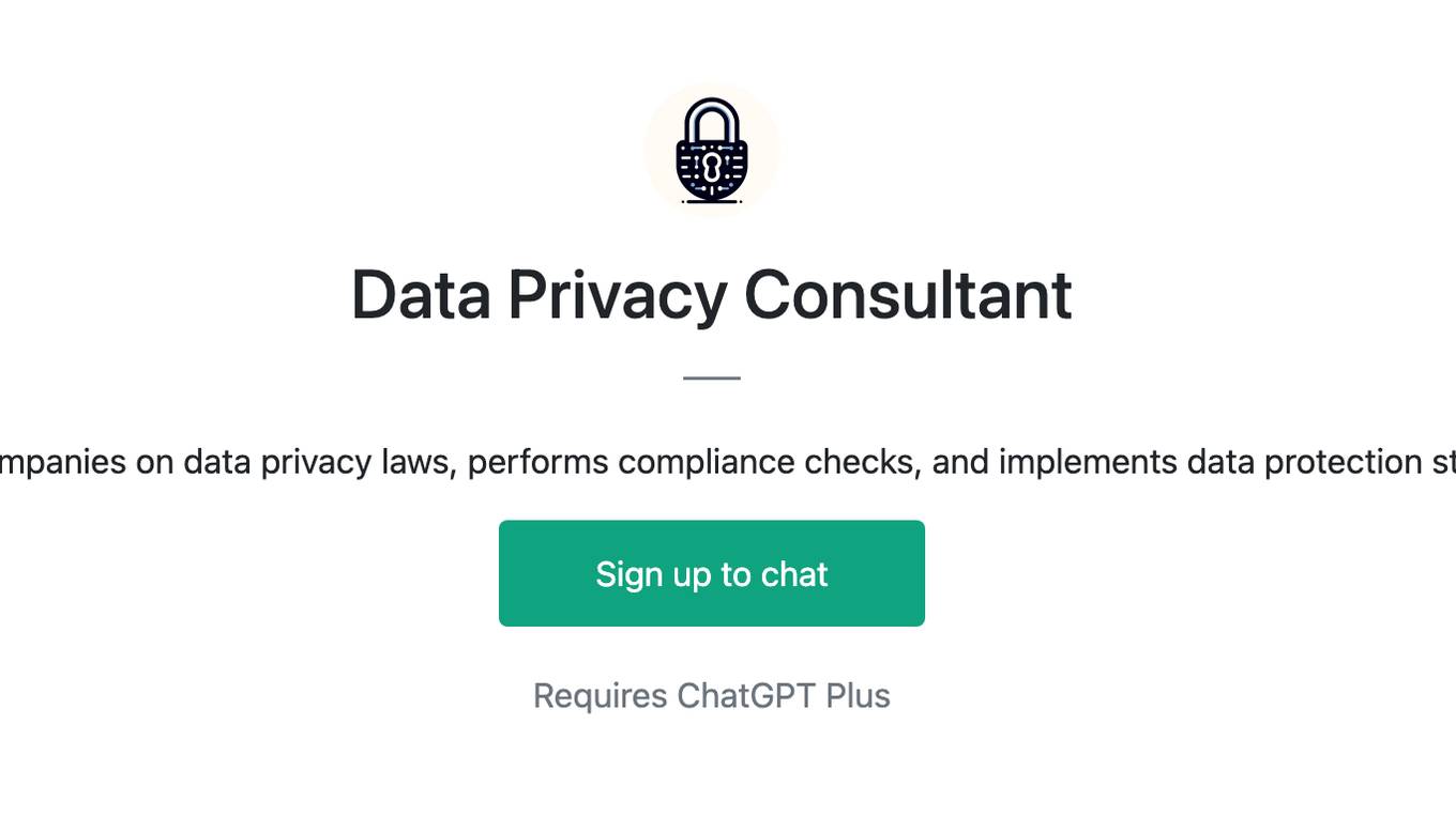 Data Privacy Consultant Screenshot